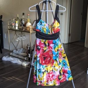 B.Smart 50s style floral fit and flare dress